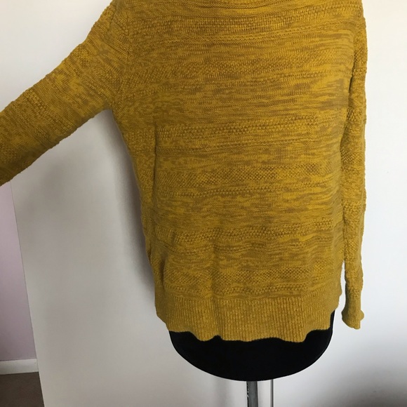 Ann Taylor LOFT mustard yellow pullover sweater - Picture 3 of 8